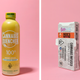 A cannabis-infused beverage and gummies.